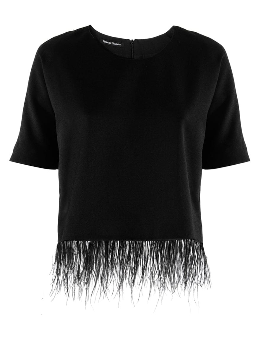 Blouses Helene Galwas | Alissa - Removable Feathers Shirt