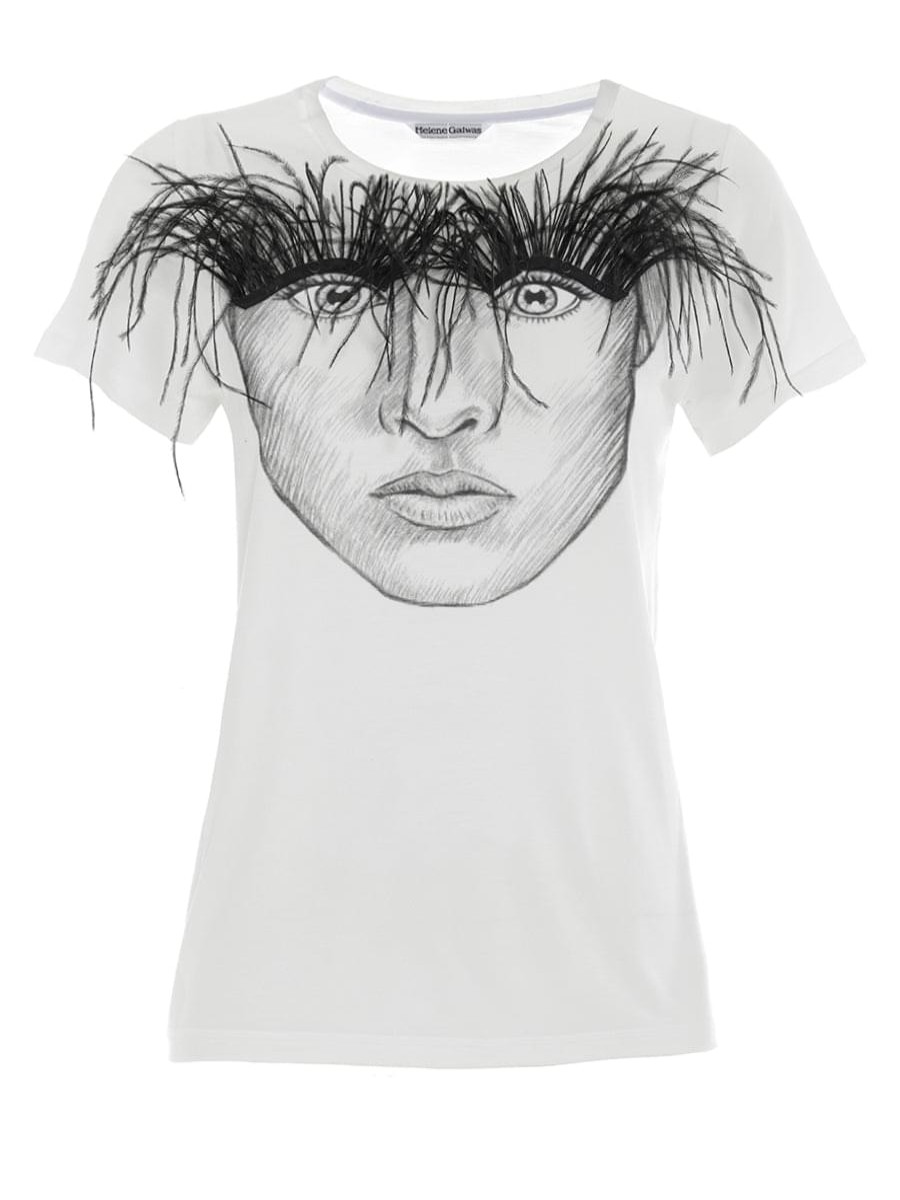 Tops Helene Galwas | Antonia White Polo Shirt With Exclusive Design