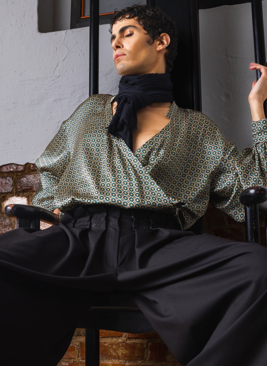 Blouses Helene Galwas | Halina - Silk Long Sleeve Blouse