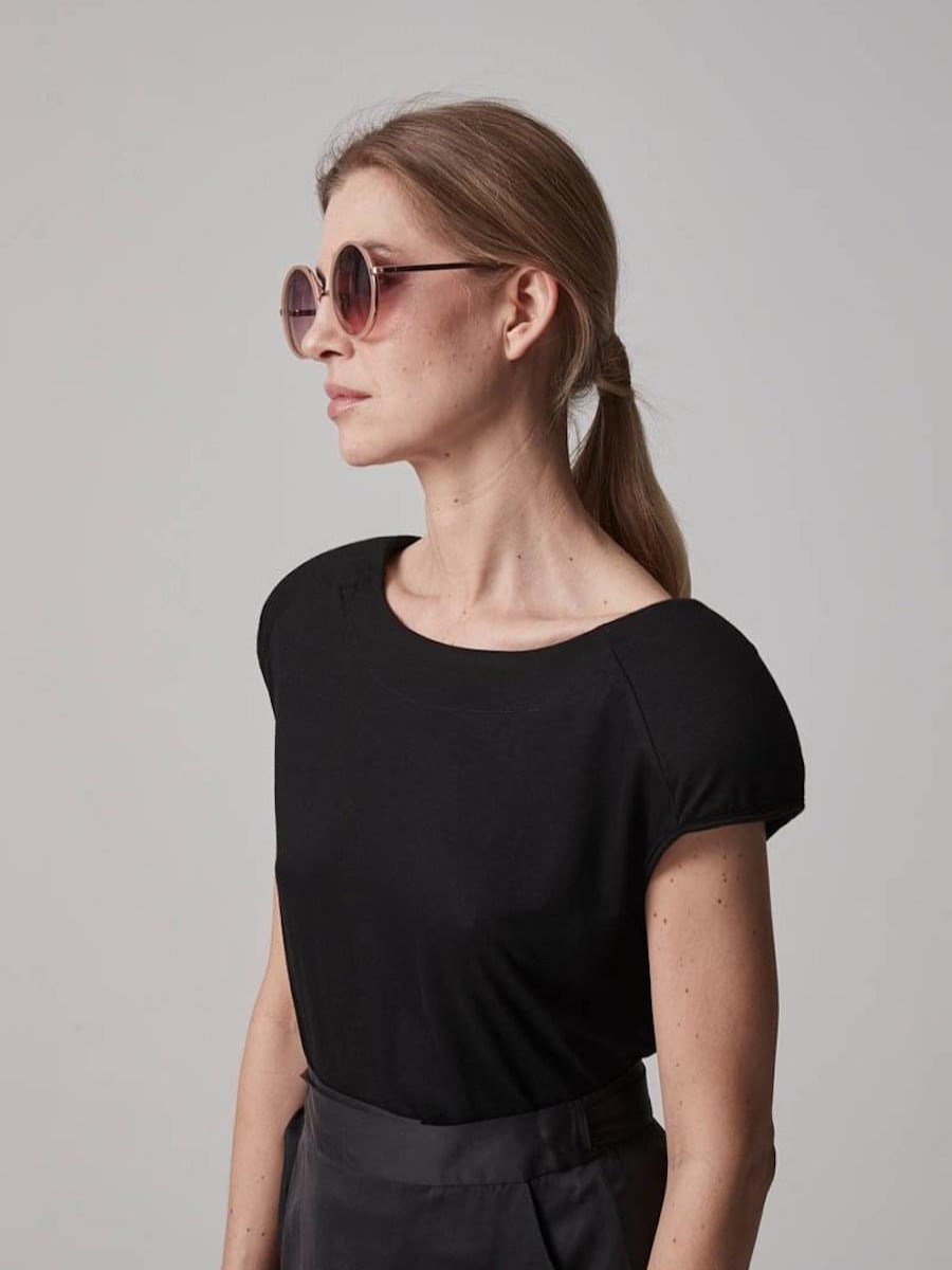 Tops Helene Galwas | Bea Armless Black Shirt