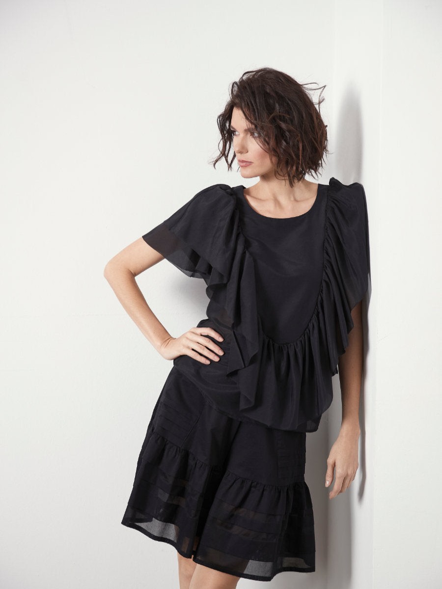 Blouses Helene Galwas | Daria Black Blouse