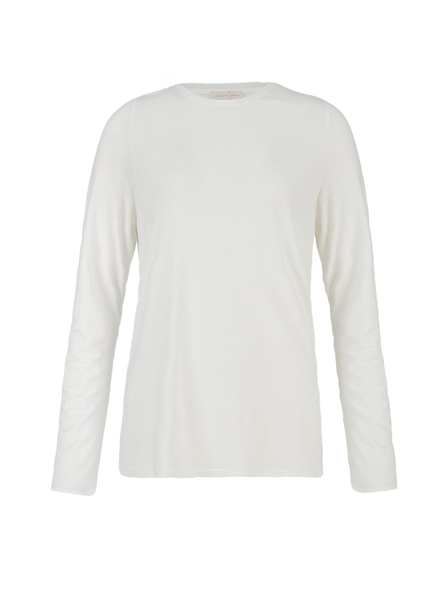 Tops Helene Galwas | Cendy White Long Sleeve Shirt