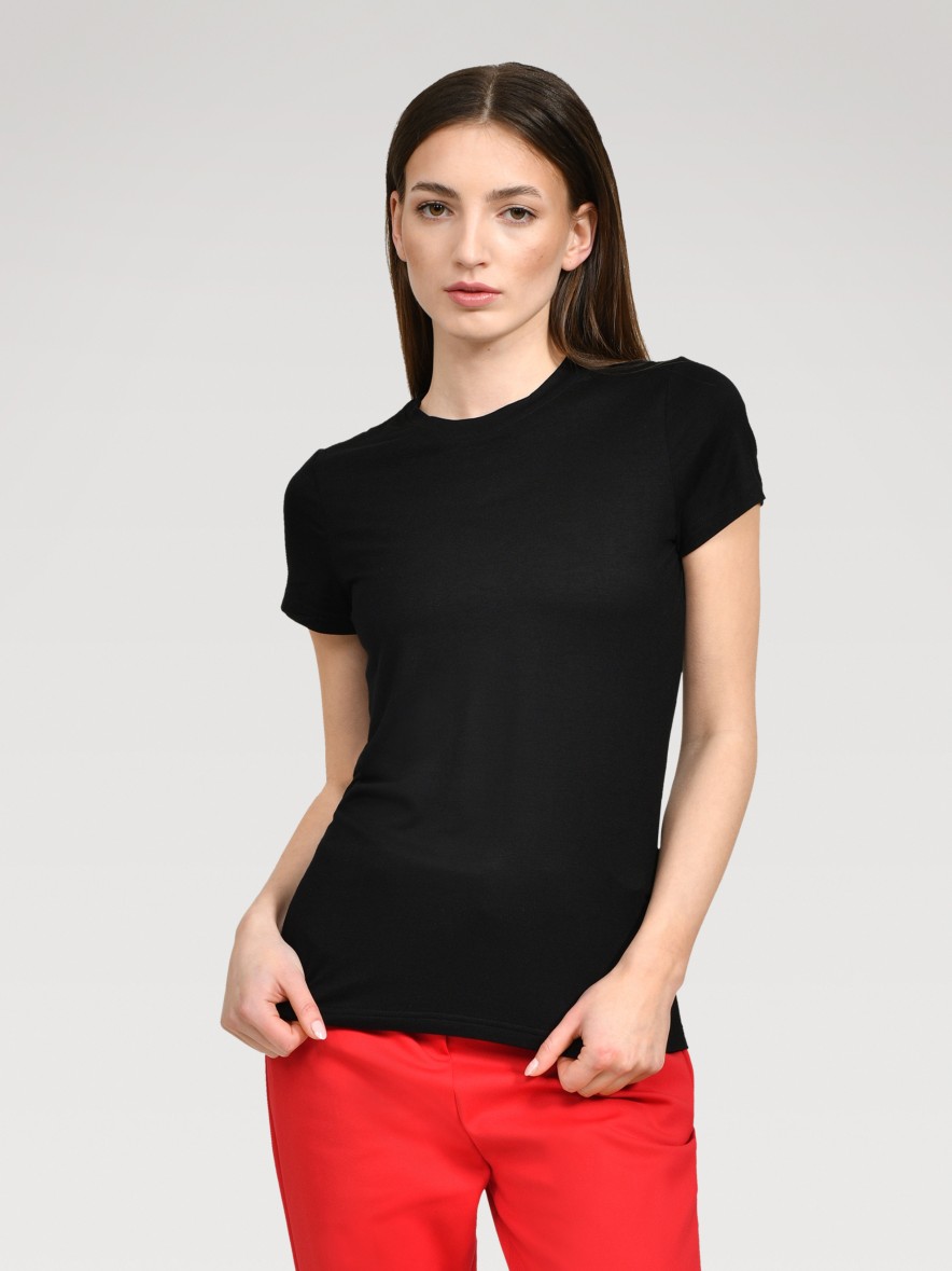 Tops Helene Galwas | Franca Black Short Sleeve Shirt