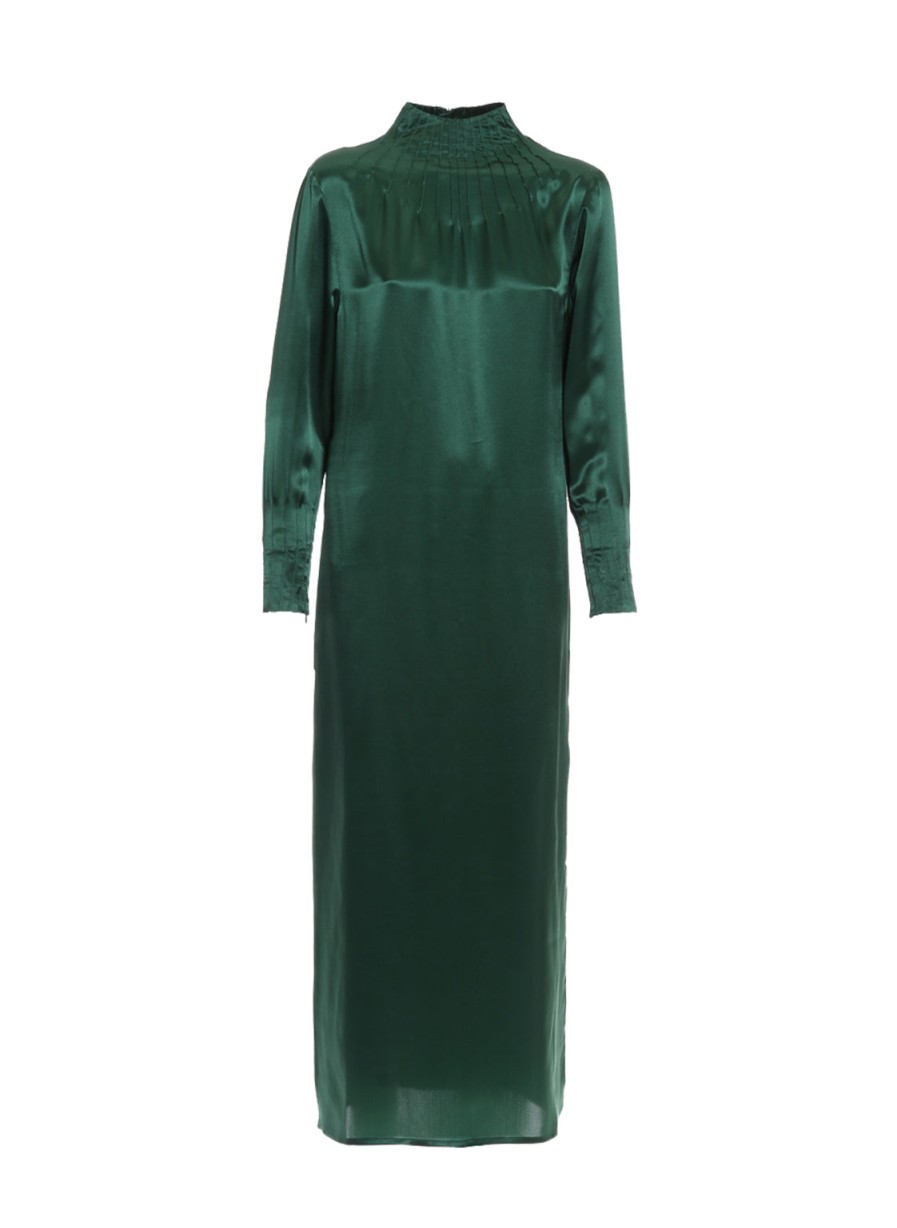 Dresses Helene Galwas | Camilla Green Silk Maxi Dresses