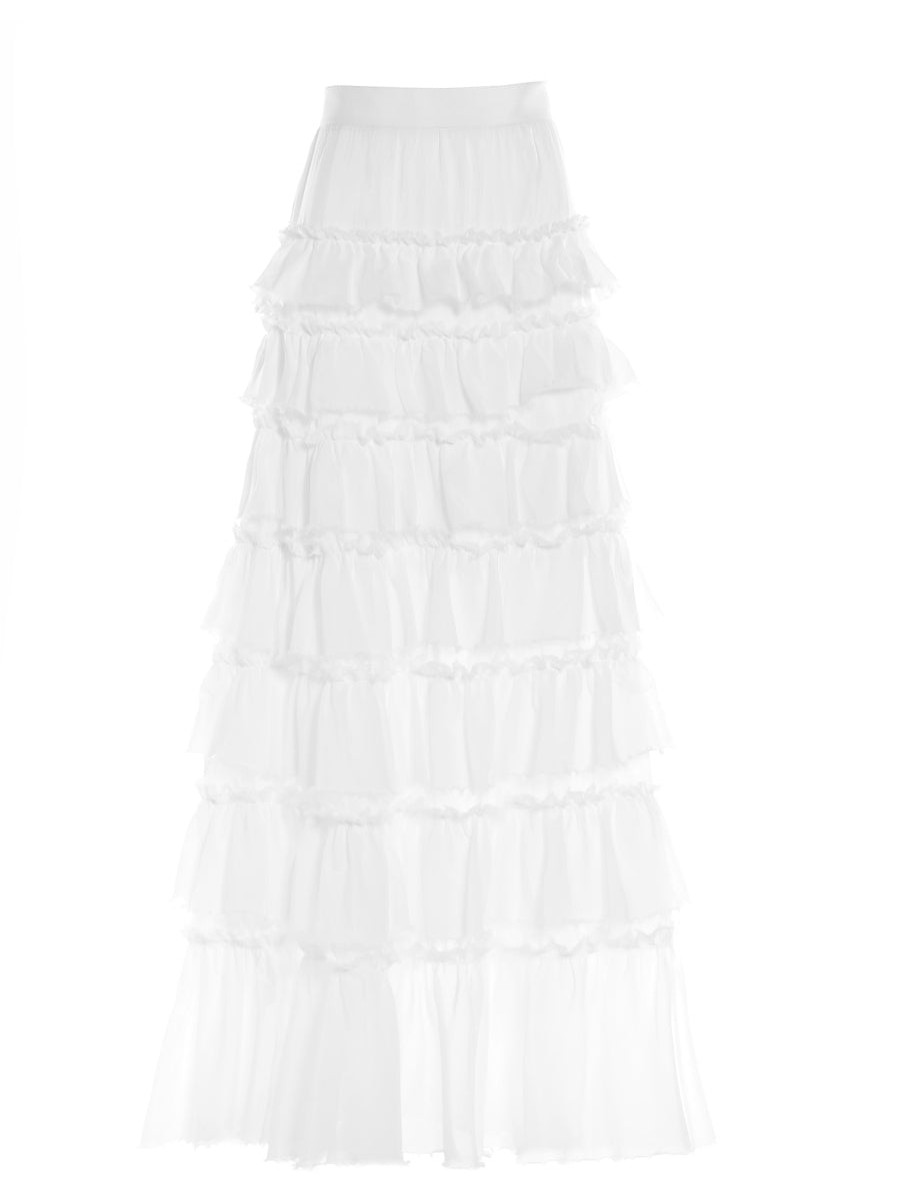 Skirts Helene Galwas | Katja White Maxi Skirt