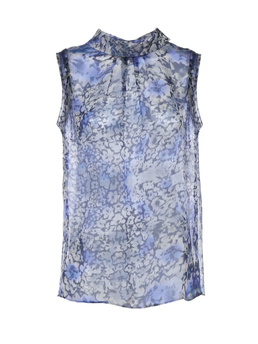 Tops Helene Galwas | Benice - Chiffon Silk Sleeveless Blouse