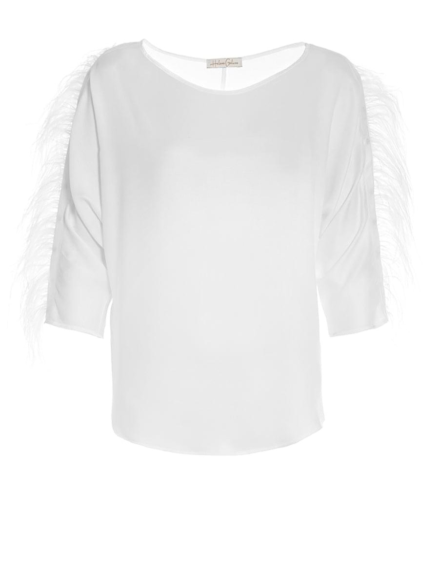 Tops Helene Galwas | Abba White Long Sleeve Shirt