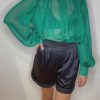 Blouses Helene Galwas | Bibi Long Sleeve Green Blouse