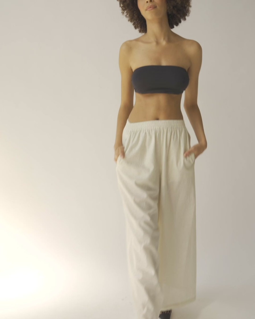 Pants Helene Galwas | Gerit Wide Beige Cut Pants