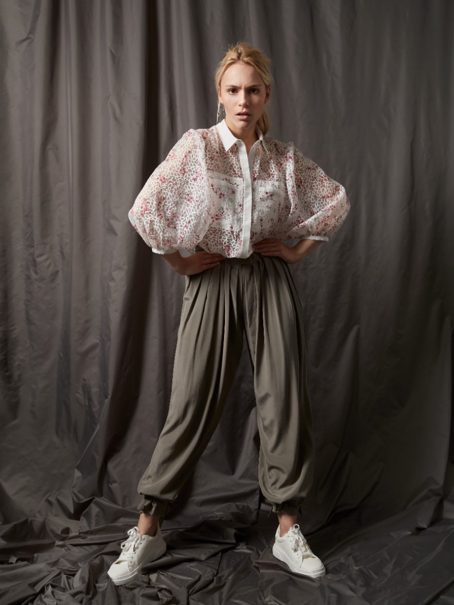 Blouses Helene Galwas | Flora Flower Longsleeve Blouse