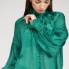 Blouses Helene Galwas | Babett Long Sleeve Green Blouse