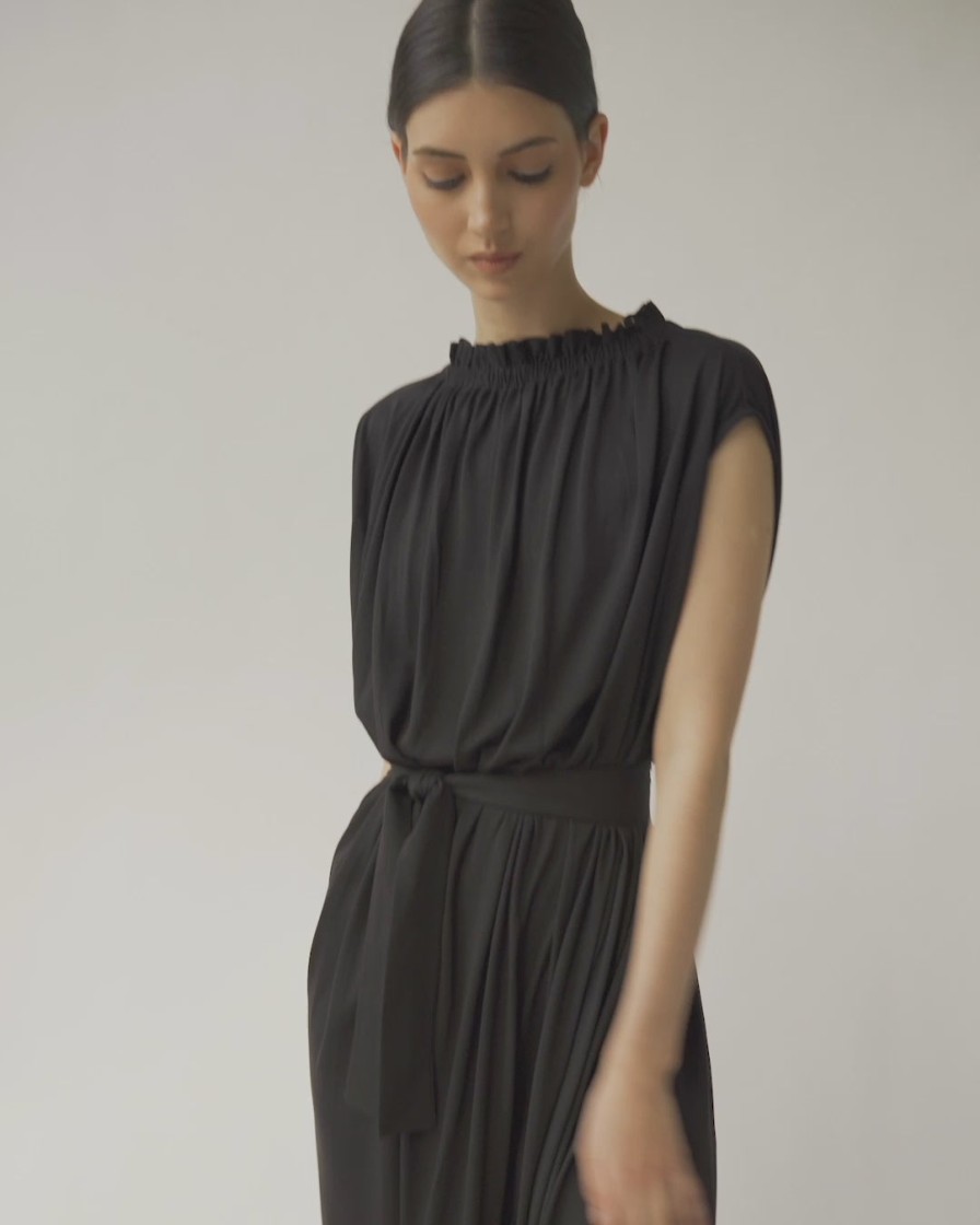 Dresses Helene Galwas | Giselle Black Sleeveless Dress