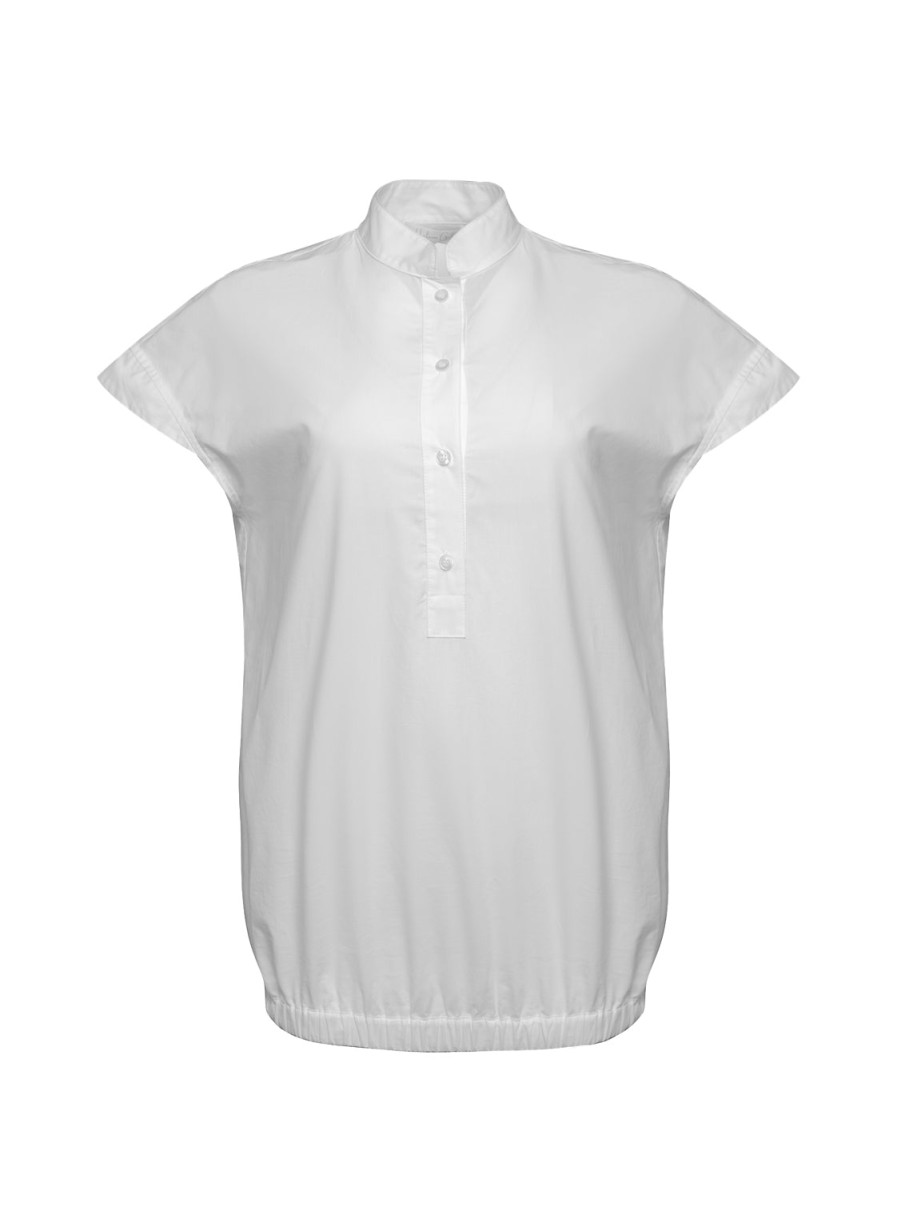 Blouses Helene Galwas | Fairy Short Sleeve White Blouse