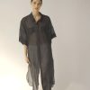 Blouses Helene Galwas | Gaga Maxi Black Shirt Blouse