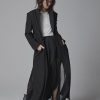 Coats Helene Galwas | Bahira - Cashmere Wool - Long Wool Coat With Intricate Details