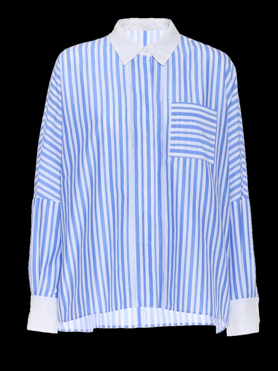 Blouses Helene Galwas | Bella - Batwing Sleeves Cotton Blouse