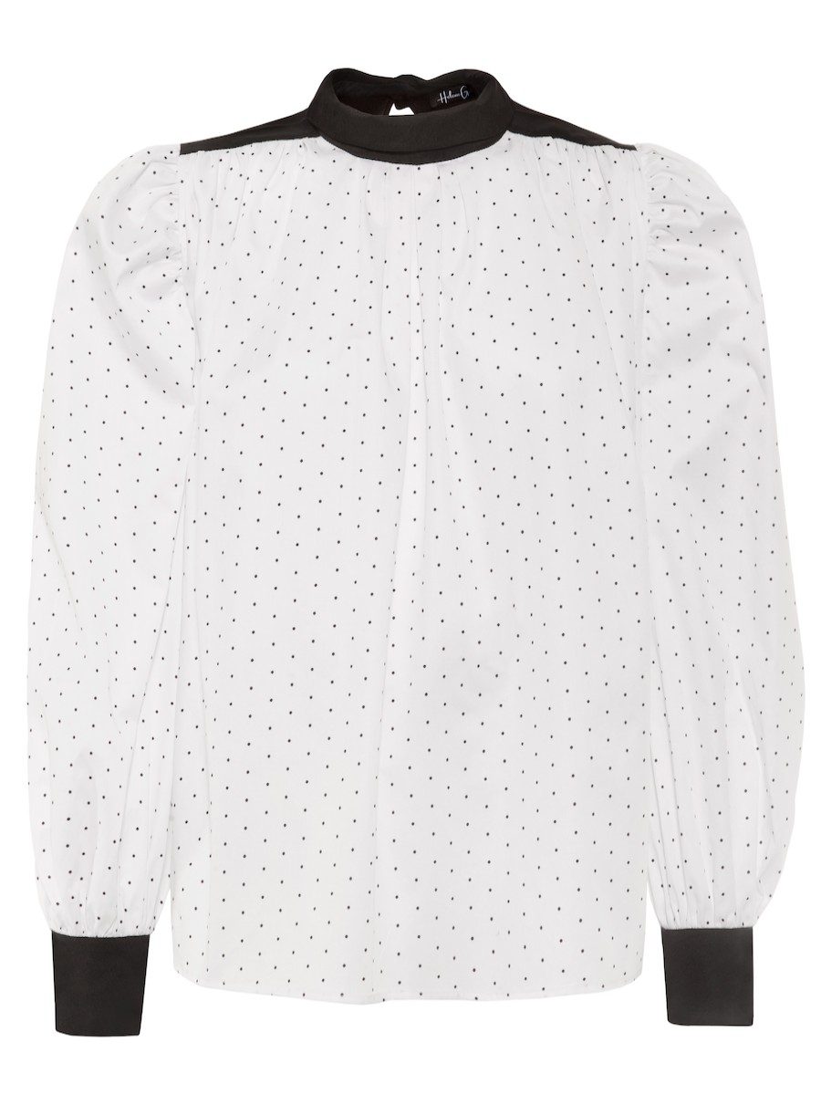 Blouses Helene Galwas | Bibi Long Sleeve Polkadots Blouse