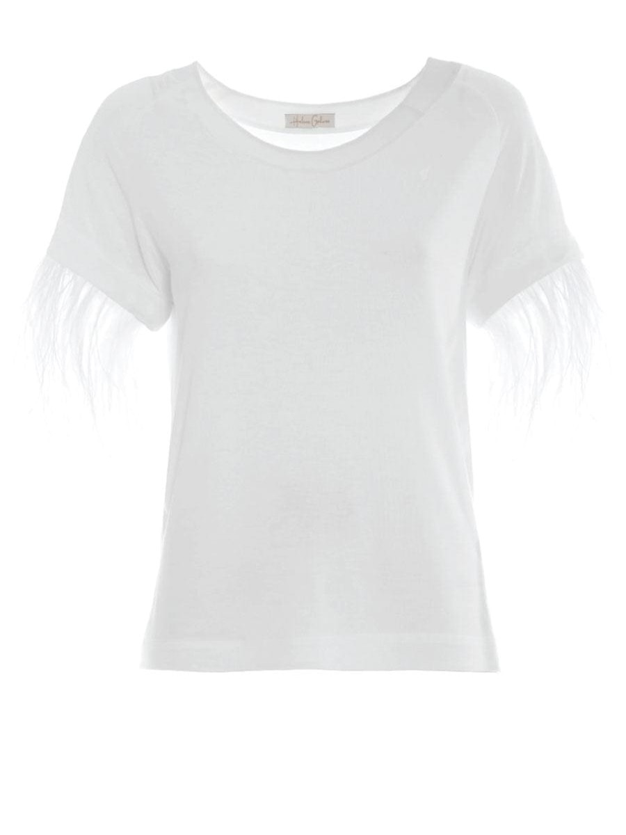 Tops Helene Galwas | Ariel White Short Sleeve Shirt