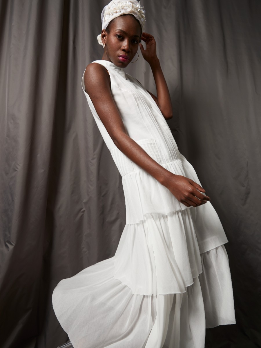 Dresses Helene Galwas | Florence White Maxi Dress.